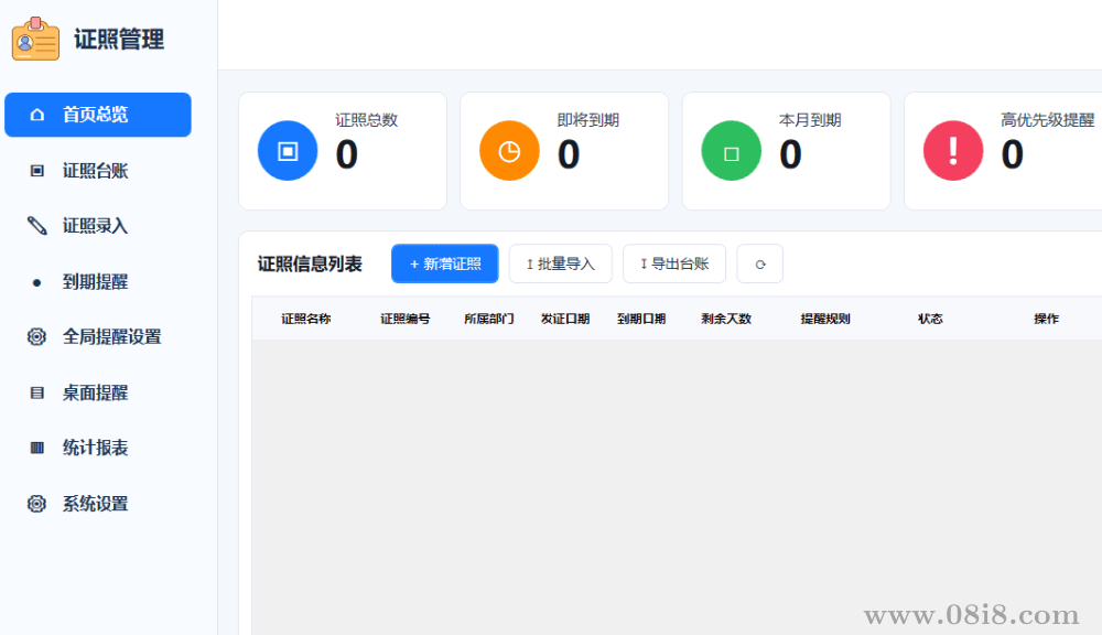 证照管理系统