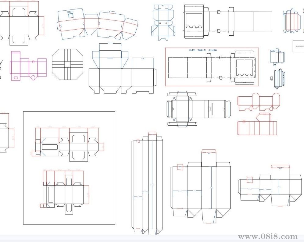 各种包装刀板源文件（AI+pdf）