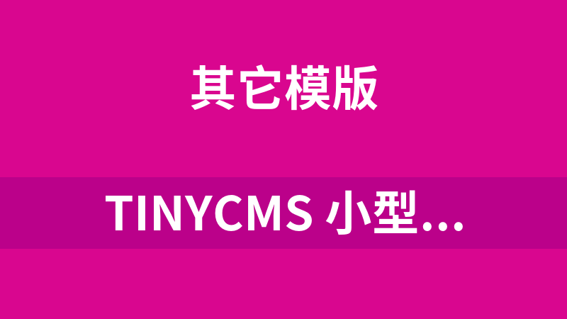 TinyCMS 小型企业建站 1.2009 GBK