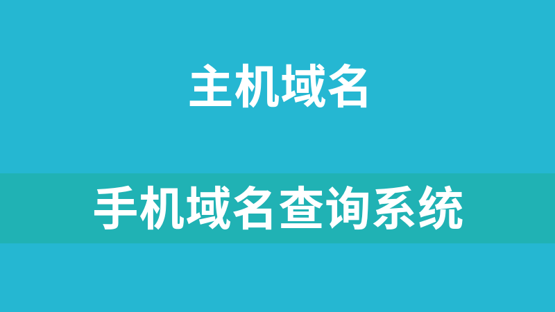 手机域名查询系统