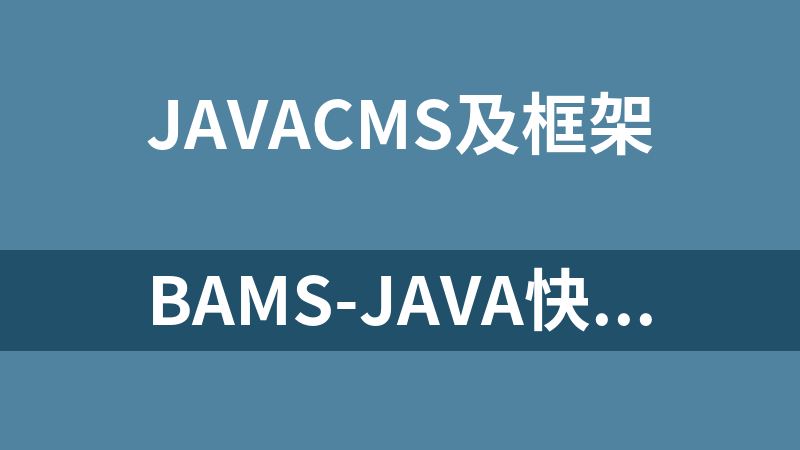 BAMS-JAVA快速开发框架 2.5