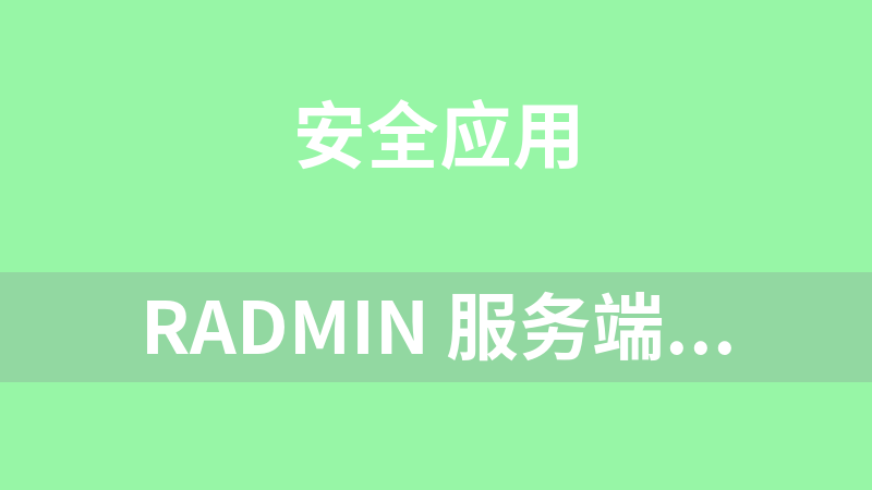 Radmin 服务端一键版 v1.9 (含EFL)(Radmin Server v3.4)（远程控制软件）