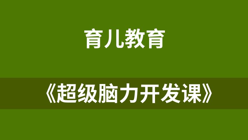 《超级脑力开发课》