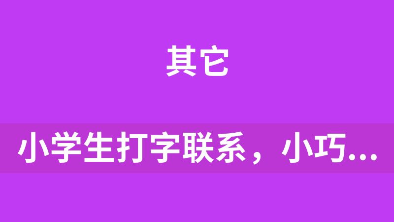 小学生打字联系，小巧使用，多种模式联系