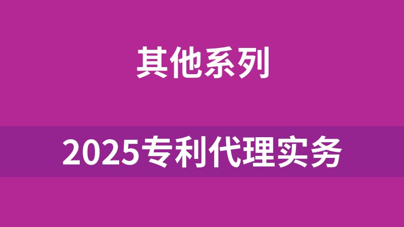 2025专利代理实务