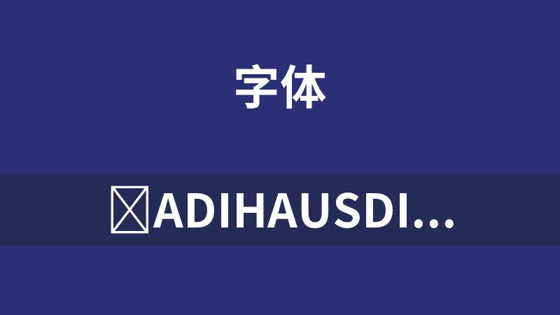 ‌AdihausDIN‌ 和 ‌adineue‌现代无衬线字体