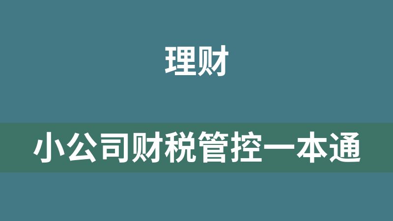 小公司财税管控一本通