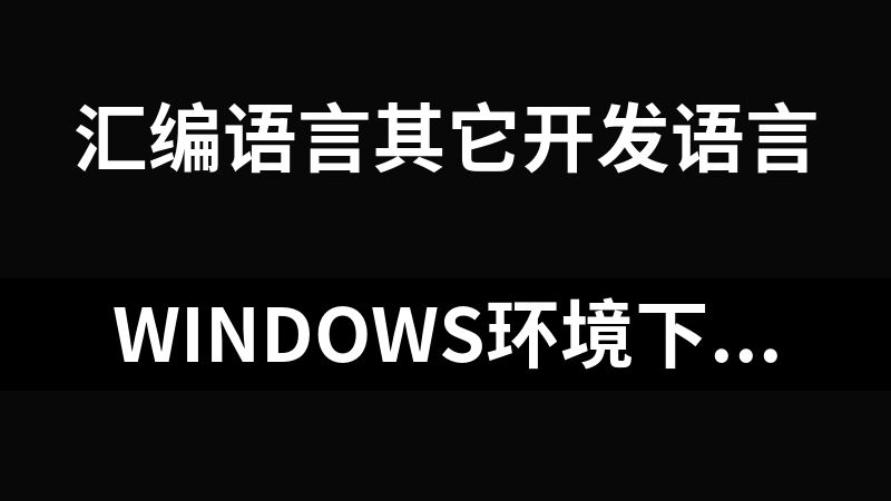 Windows环境下32位汇编语言程序设计(典藏版) 第四版 .iso