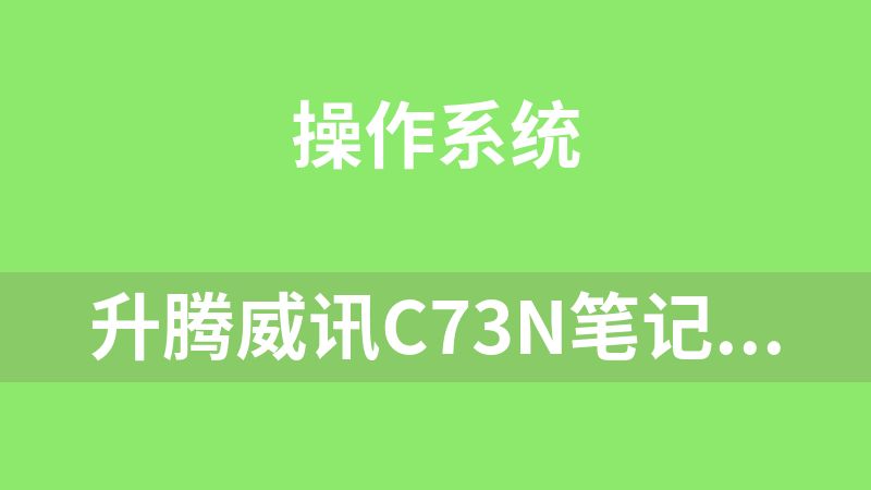点击放大 升腾威讯C73N笔记本麒麟V10系统改Win10驱动