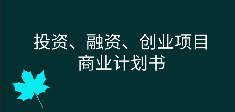 75个投资、融资、创业项目商业计划书world模版(08i8资源网整理)