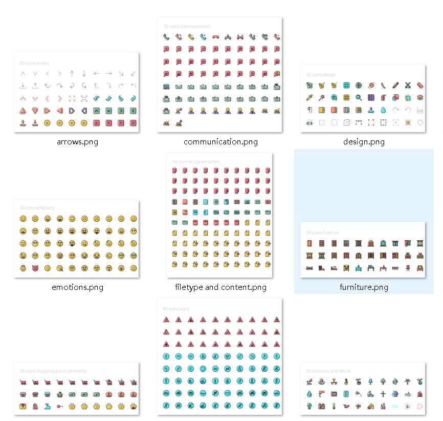 21套2000个各种格式的ico图标（AI、PNG、PSD、SKETCH、SVG）