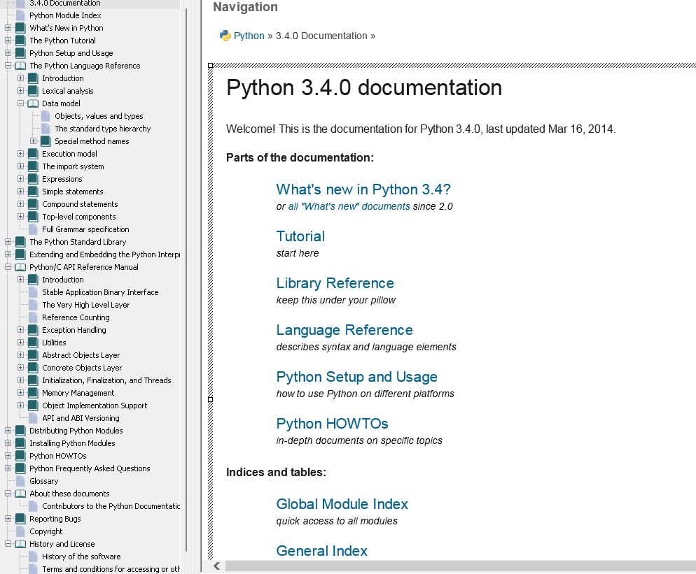 点击放大 python开发手册3.4.0(英文版)