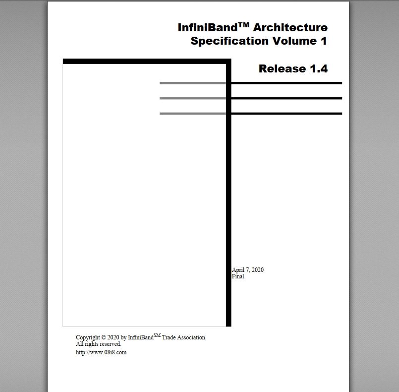infiniband RoCE的标准协议Release 1.4（英文原版）.rar
