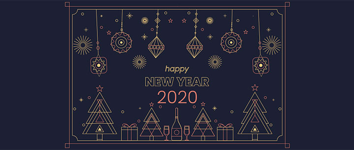 html5 svg绘制2020新年快乐主题动画特效