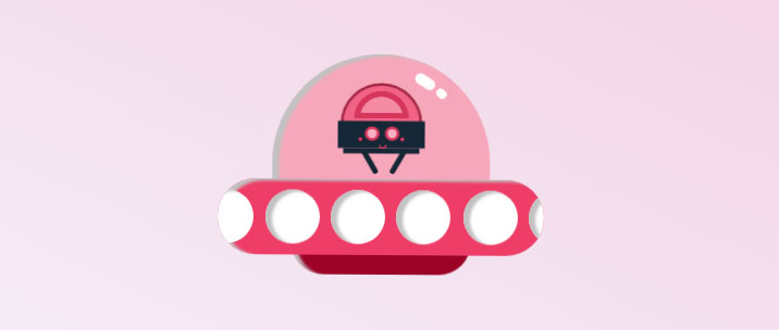CSS3卡通UFO飞船动画特效