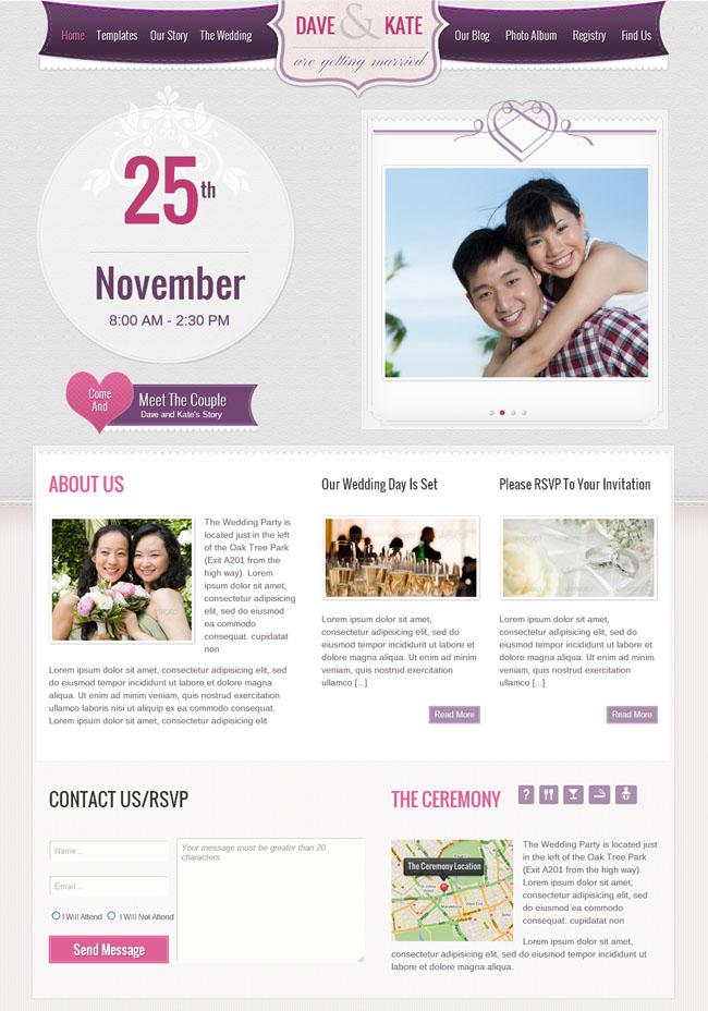 婚庆企业html5网站模板