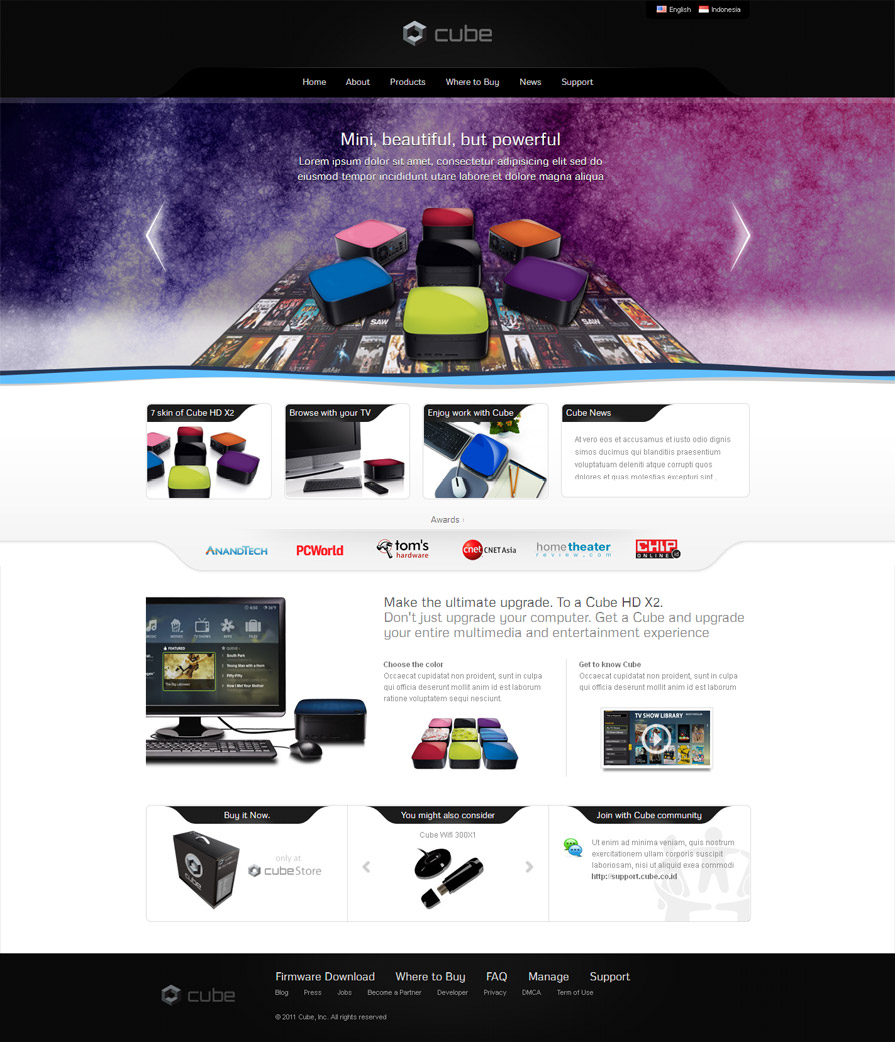 黑色科技的数码电脑html网站模板下载_企业网站模板