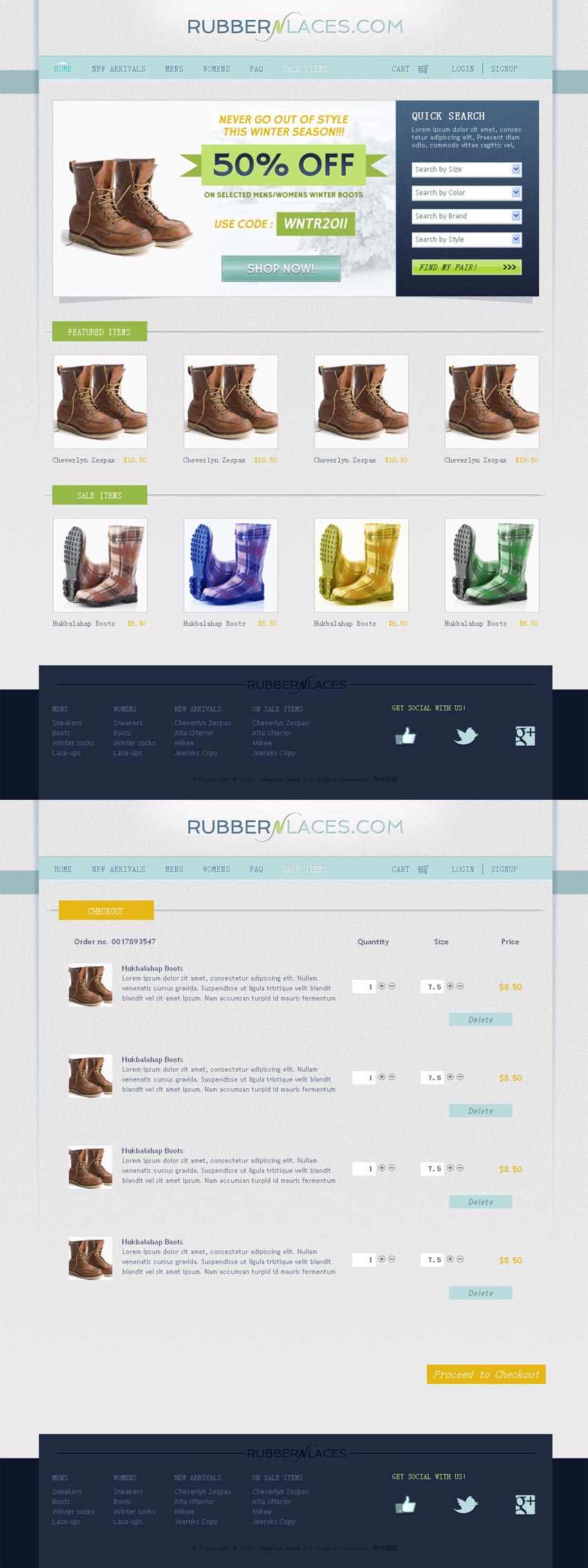 国外简洁的鞋子专门店网上购物商城模板html源码下载_商城网站模板