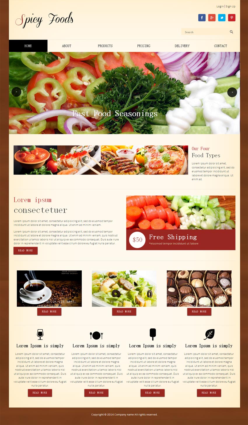 国外响应式设计西餐美食网站模板html整站下载_响应式网站模板