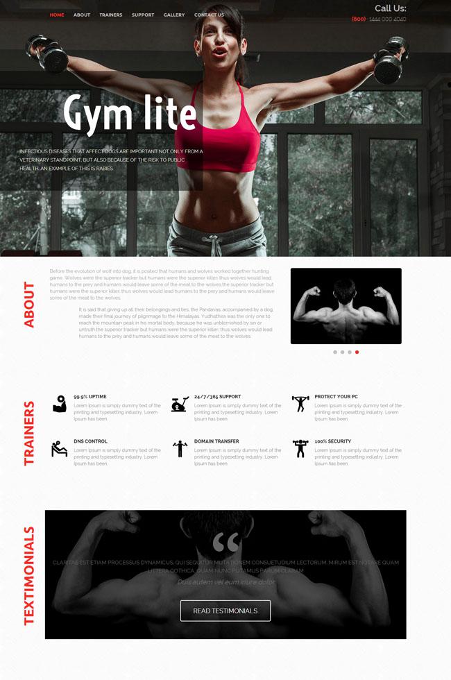 健身运动俱乐部网站模板