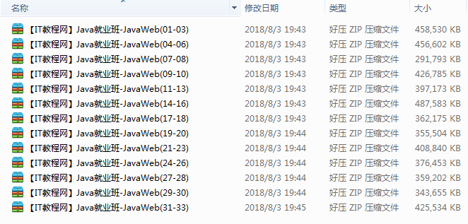 Java就业班JavaWeb视频教程【33讲】