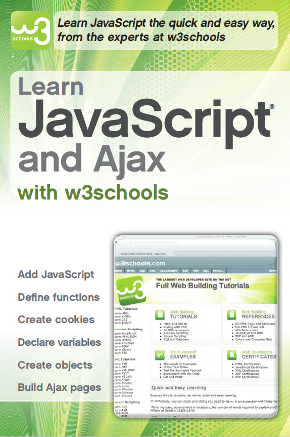 Learn javascript and Ajax with w3Schools 英文pdf_前端开发教程