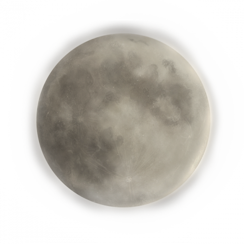 灰色圆月免抠图