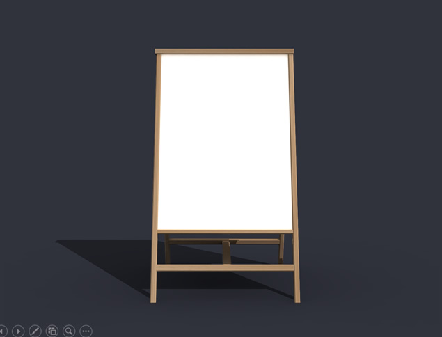 木架小黑板白板素材