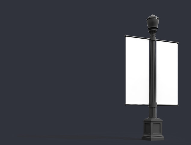 路灯广告牌素材