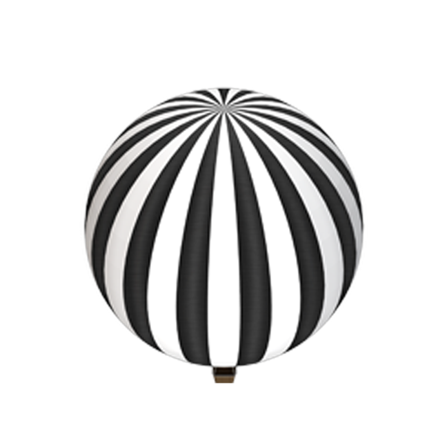 黑白相间热气球png图片