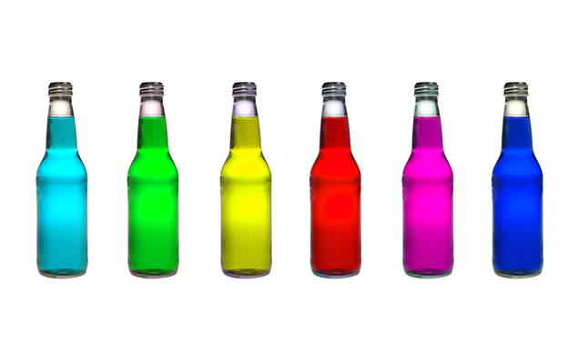 彩色饮料瓶