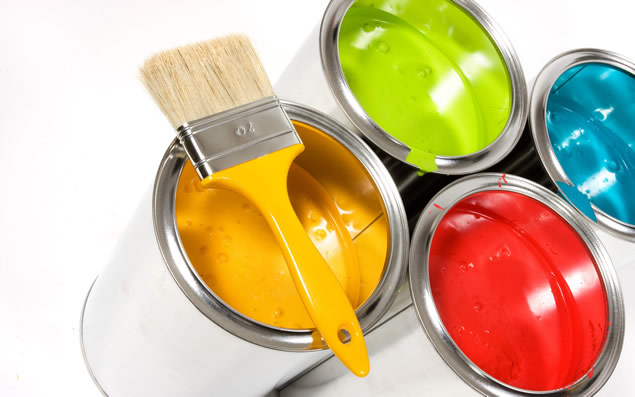 彩色油漆桶