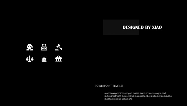 个性黑白配色法学专业类主题ppt模板