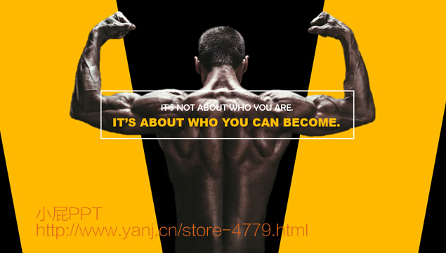 塑身减肥大气黑黄运动主题ppt模板