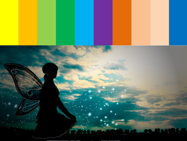 彩条浪漫梦幻ppt模板